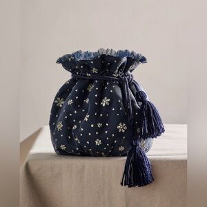 NWT FREE PEOPLE ONE SEASONS SPARKLE MINI GIFT SACK